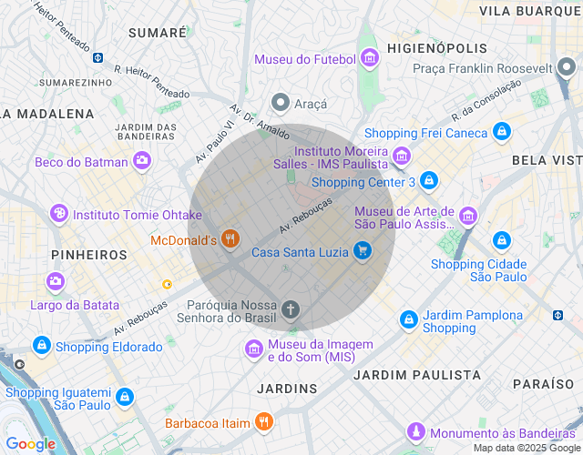 Imóvel no mapa