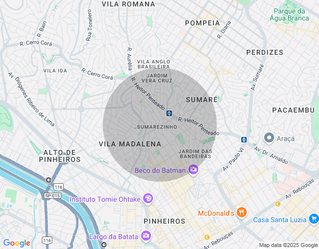 Imóvel no mapa