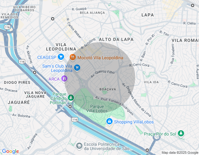 Imóvel no mapa