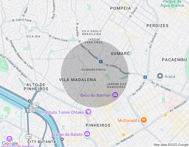 Imóvel no mapa
