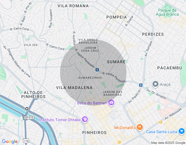 Imóvel no mapa
