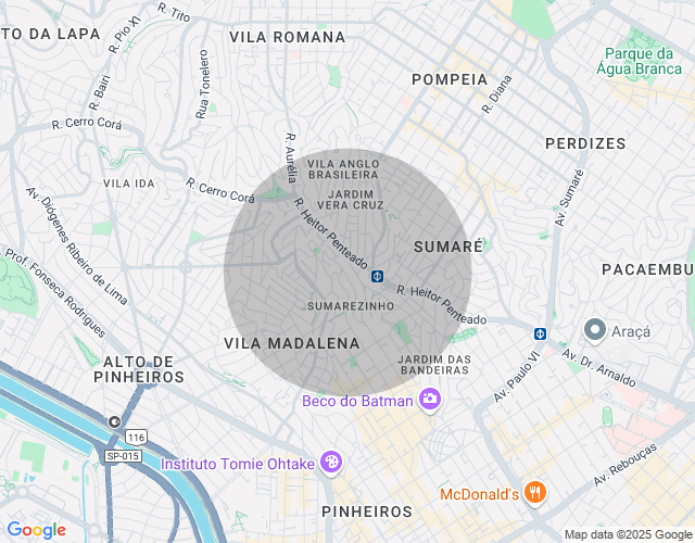 Imóvel no mapa