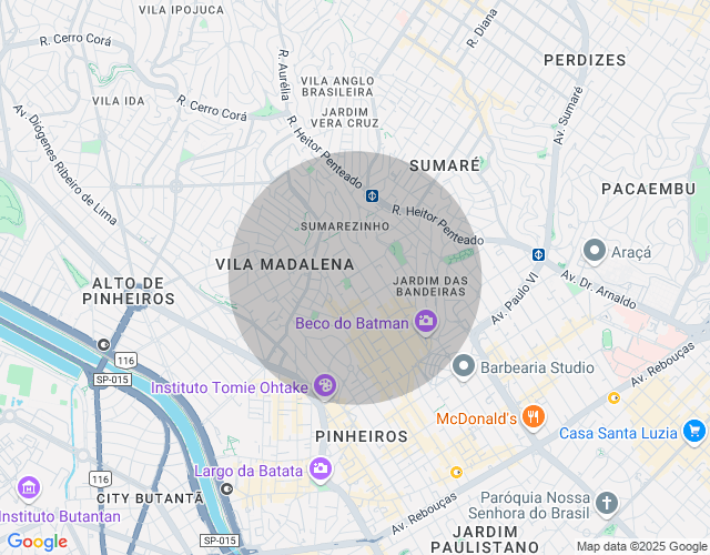 Imóvel no mapa