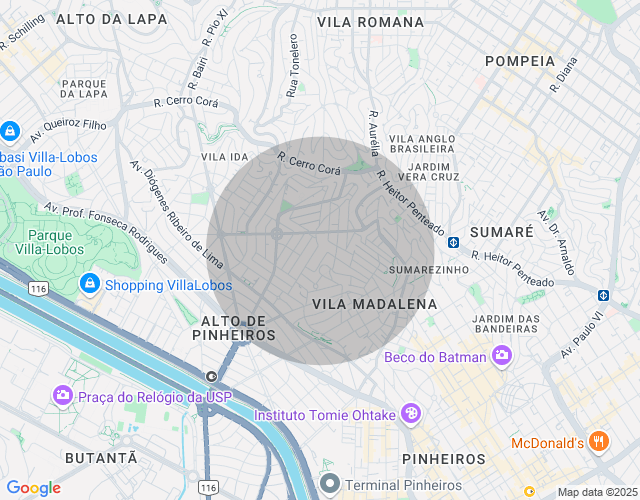 Imóvel no mapa