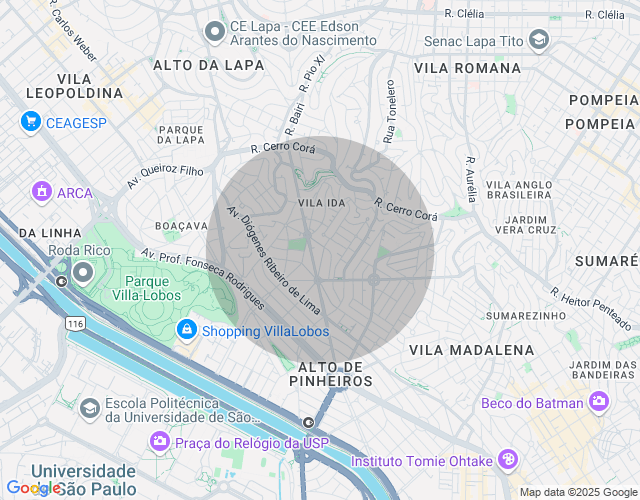 Imóvel no mapa