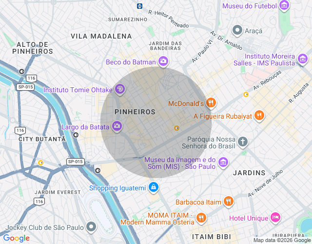 Imóvel no mapa