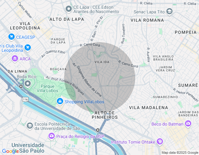 Imóvel no mapa