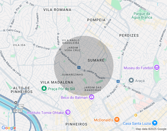 Imóvel no mapa
