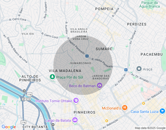 Imóvel no mapa