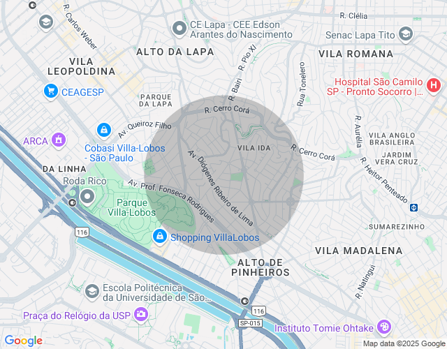 Imóvel no mapa