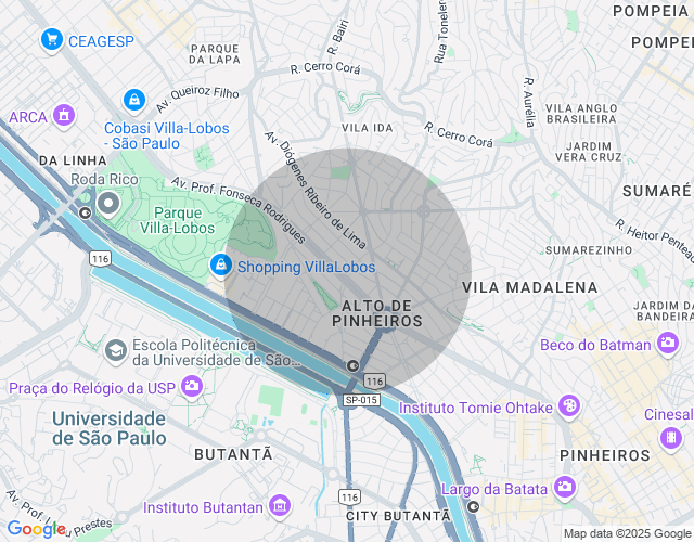 Imóvel no mapa