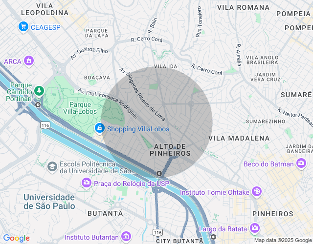 Imóvel no mapa