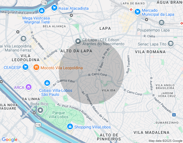 Imóvel no mapa