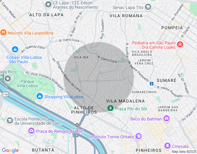 Imóvel no mapa