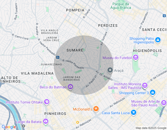 Imóvel no mapa