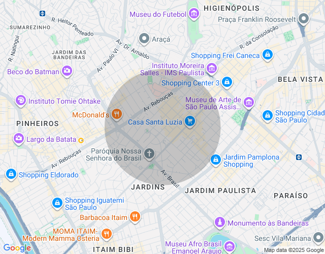 Imóvel no mapa