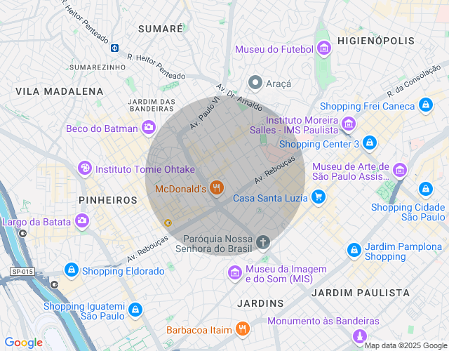 Imóvel no mapa