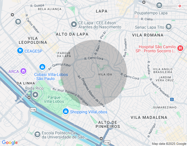 Imóvel no mapa