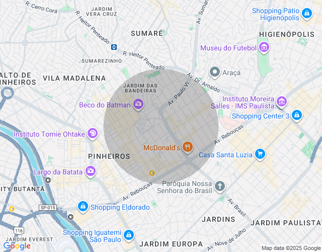 Imóvel no mapa