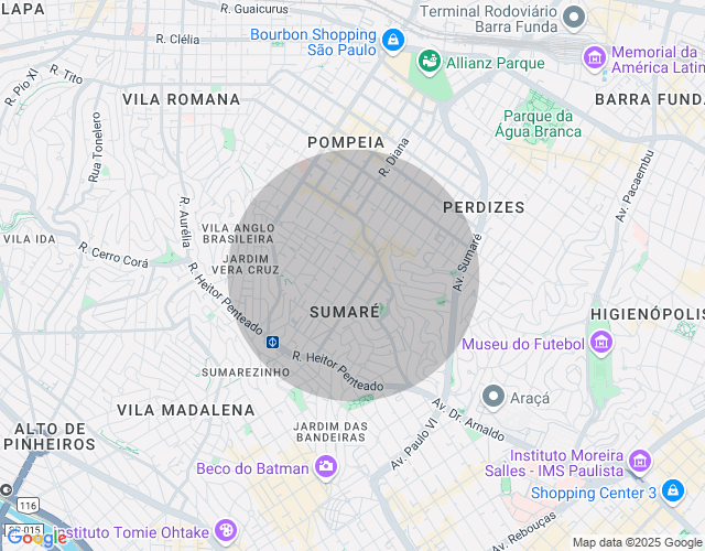 Imóvel no mapa