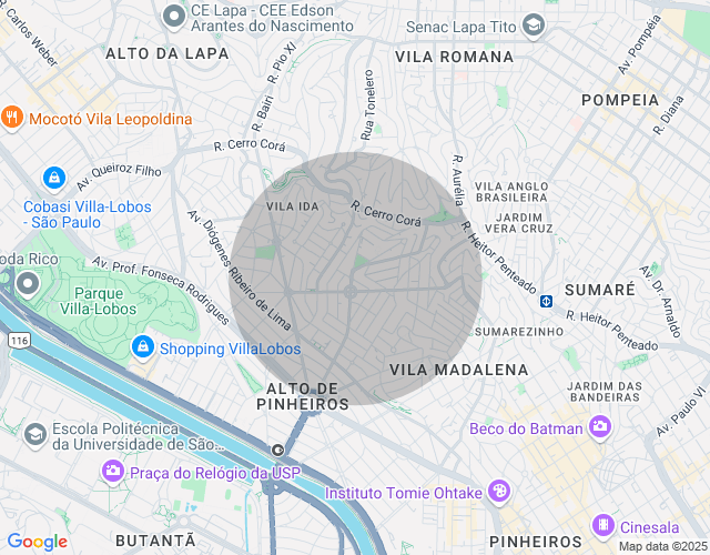 Imóvel no mapa