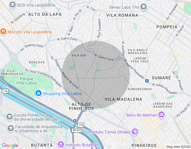 Imóvel no mapa