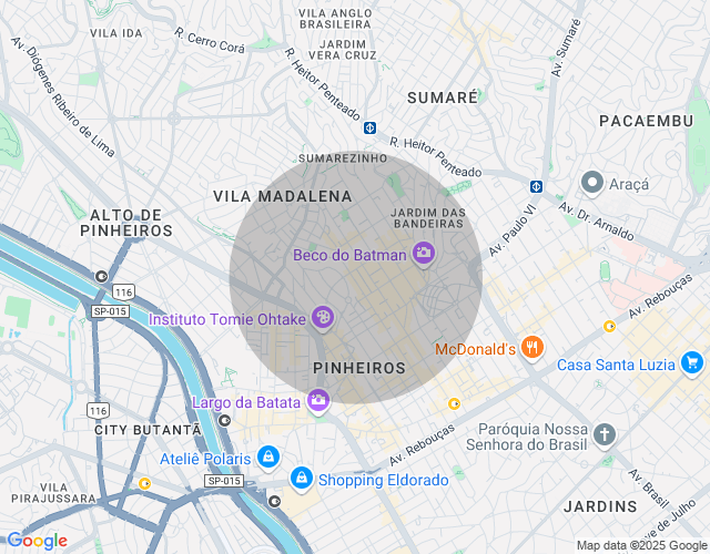 Imóvel no mapa