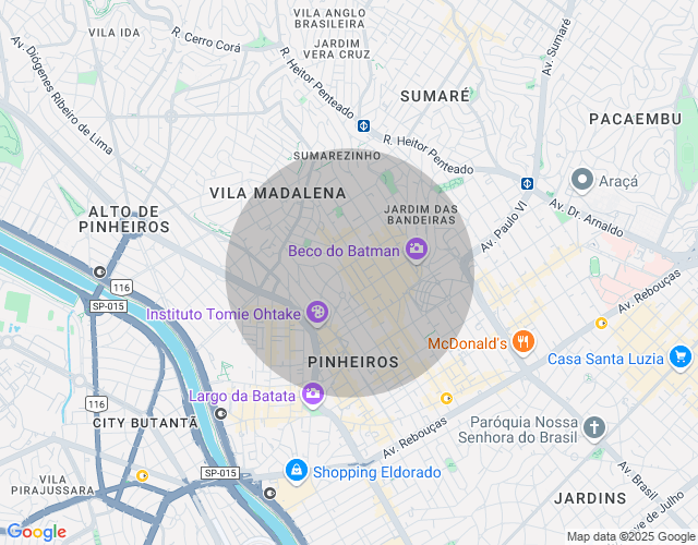Imóvel no mapa