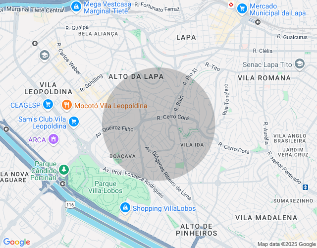 Imóvel no mapa