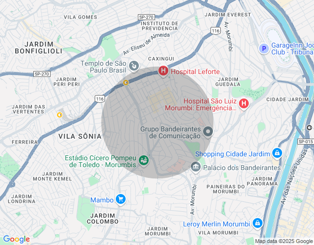 Imóvel no mapa