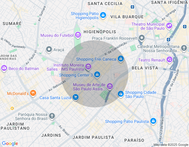 Imóvel no mapa