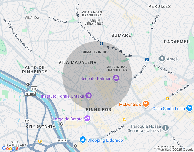 Imóvel no mapa