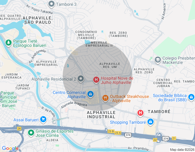 Imóvel no mapa