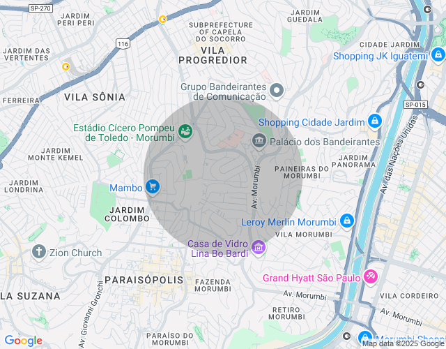 Imóvel no mapa