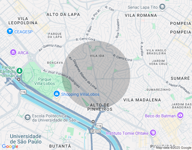 Imóvel no mapa
