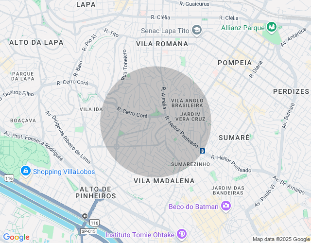 Imóvel no mapa