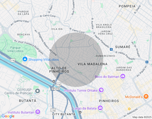 Imóvel no mapa
