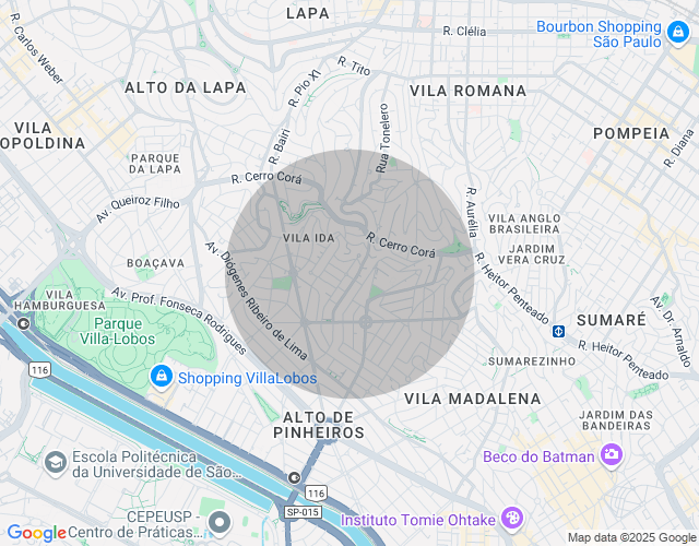 Imóvel no mapa