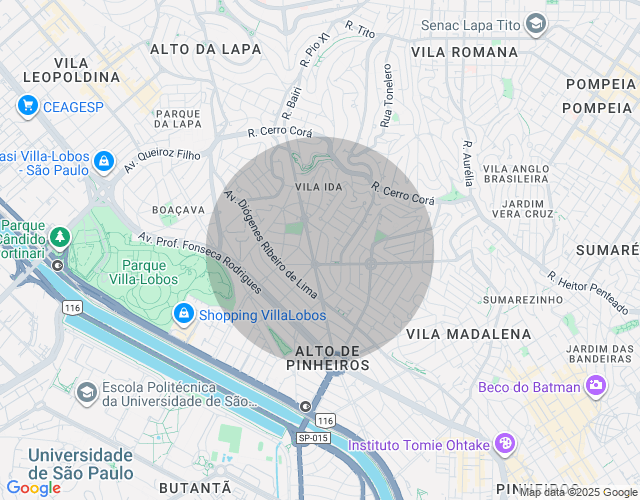 Imóvel no mapa