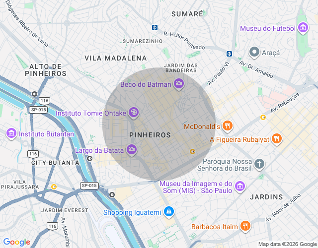 Imóvel no mapa