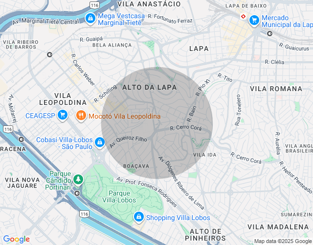 Imóvel no mapa