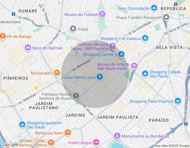 Imóvel no mapa