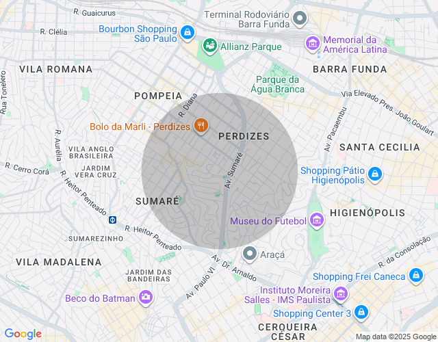 Imóvel no mapa
