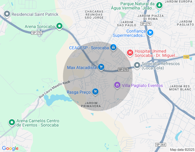 Imóvel no mapa