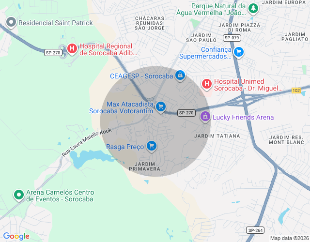 Imóvel no mapa