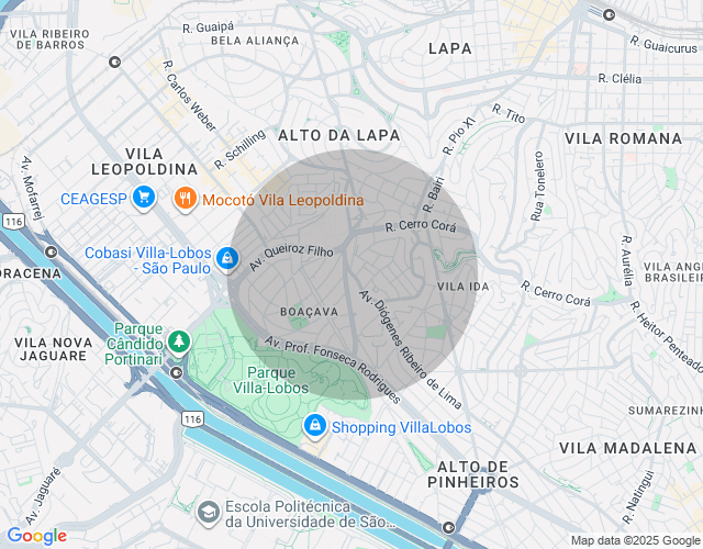Imóvel no mapa