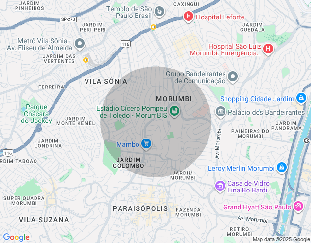 Imóvel no mapa