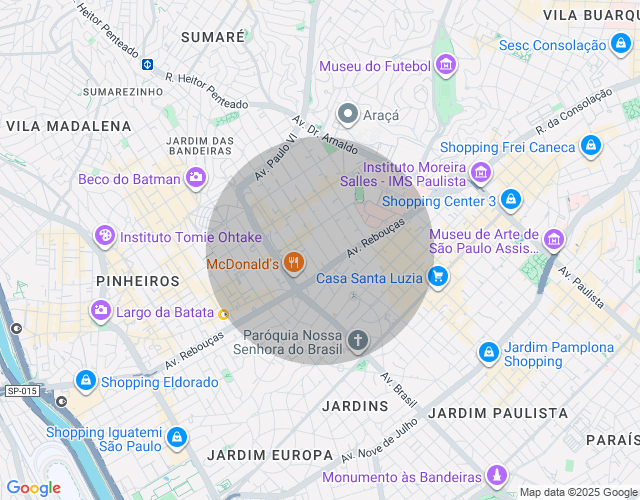 Imóvel no mapa