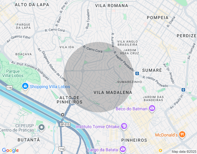 Imóvel no mapa