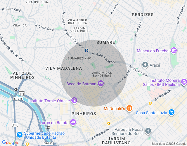 Imóvel no mapa